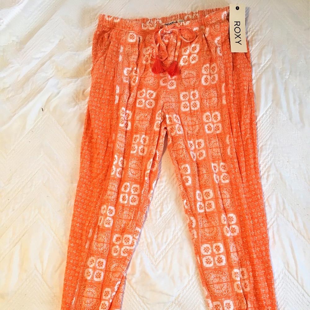 Orange Pattern Flowy Pant